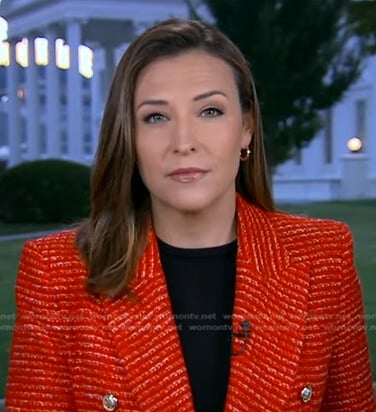 Mary’s red tweed blazer on Good Morning America