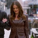 Meredith’s brown chain strap bag on The Real Housewives of Salt Lake City