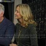 Lara’s metallic button sleeve dress on Good Morning America