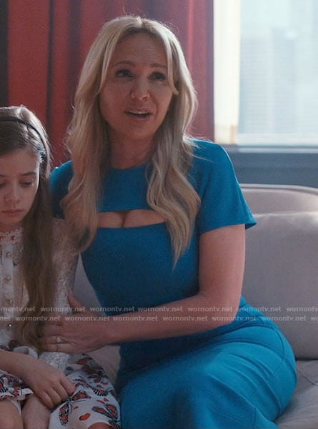 Michelle’s blue cutout dress on Chucky