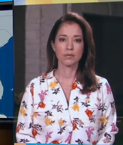 Mireya’s white floral blouse on Good Morning America