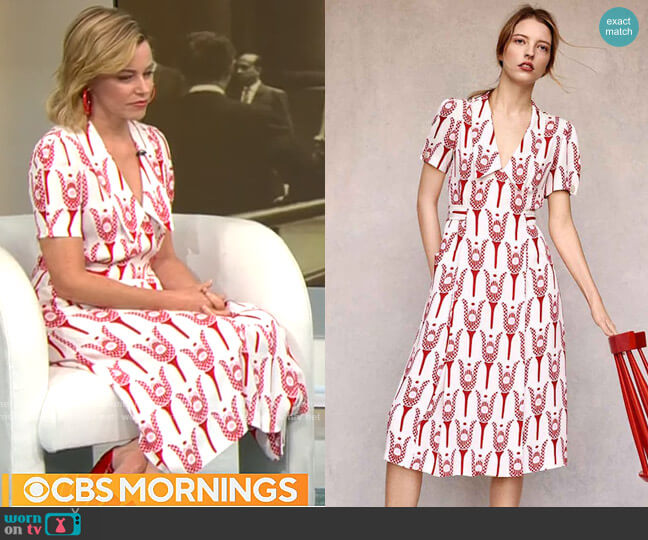Miu Miu Spring 2017 Collection worn by Elizabeth Banks on CBS Mornings
