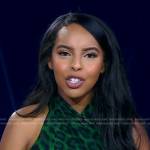 Mona’s green animal print dress on Good Morning America