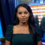 Mona’s green puff sleeve dress on Good Morning America