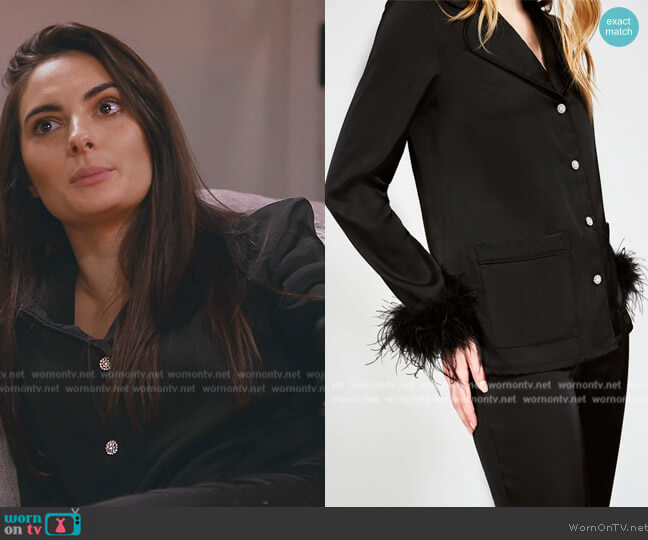 Nadine Merabi Dacie Black Pajamas