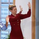 Natalie’s burgundy’s knitted mini dress on The Talk