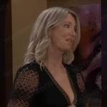 Nina’s black lace sleeve dress on General Hospital