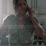 Padma’s green printed top on The Resident
