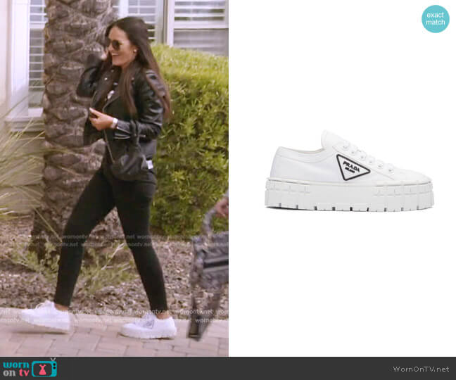 Prada Double Wheel Platform Sneaker worn by Lisa Barlow on The Real Housewives of Salt Lake City