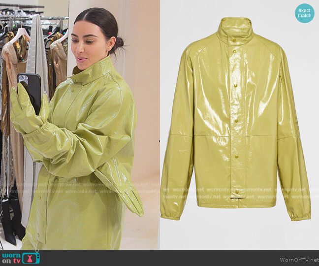 Prada Glossy leather jacket worn by Kim Kardashian (Kim Kardashian) on The Kardashians
