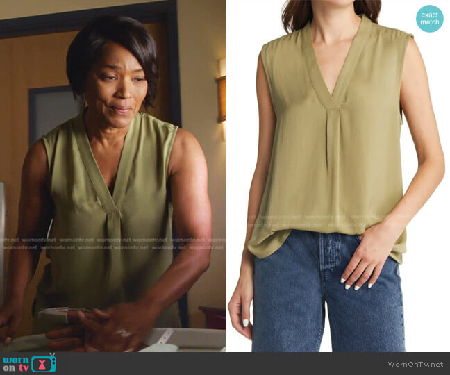 Rag & Bone Bailey Sleeveless Popover Top worn by Athena Grant (Angela Bassett) on 9-1-1