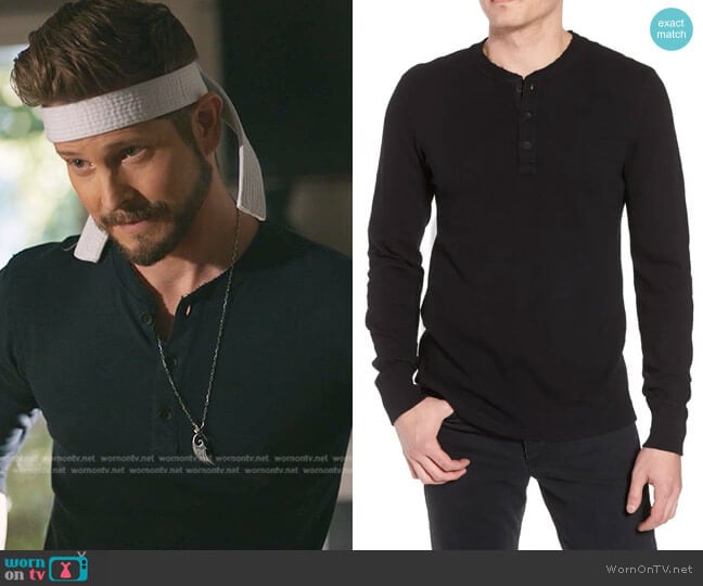 Rag & Bone Classic Slim Fit Henley worn by Conrad Hawkins (Matt Czuchry) on The Resident