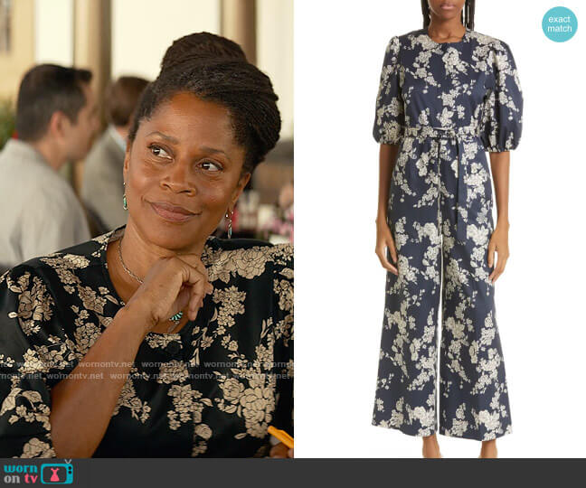 Rebecca Taylor Gab Jumpsuit worn by Maxine Wheeler (Judith Scott) on From Scratch
