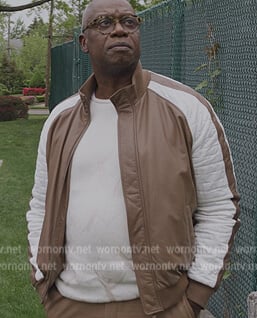 Ri’Chard Lane’s two-tone leather jacket on The Good Fight