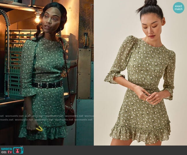 Reformation Doutzen Dress worn by Amy Wheeler (Zoe Saldana) on From Scratch