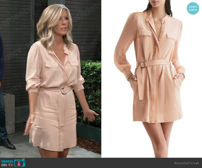 Reiss Cassia Dress in Nude worn by Carly Spencer (Laura Wright) on General Hospital