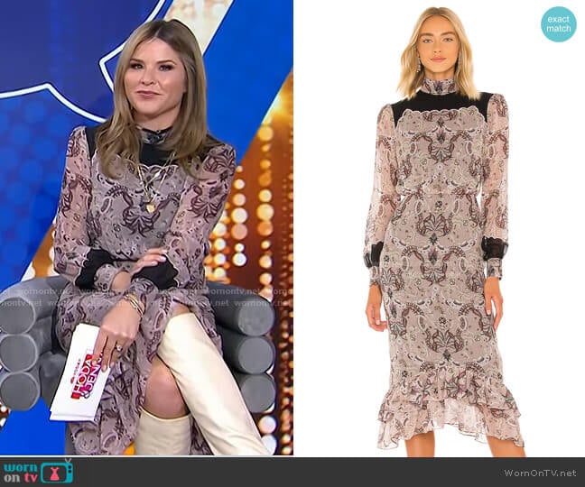 Saloni Isa Scallop Dress worn by Jenna Bush Hager on Today