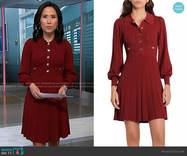 Sandro Lison Minidress worn by Vicky Nguyen on NBC News Daily