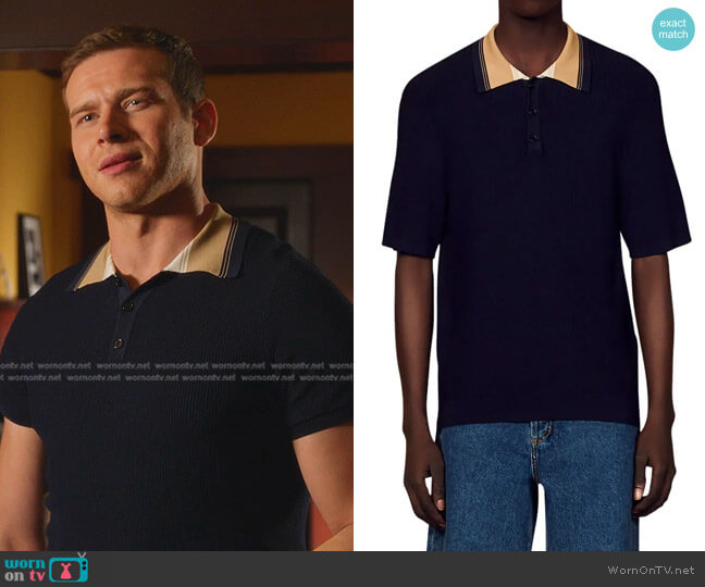 Sandro Milo Polo Shirt worn by Evan Buckley (Oliver Stark) on 9-1-1