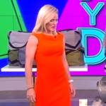 Sara’s orange mermaid hem dress on The View