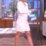 Sara’s white button down mini dress on The View