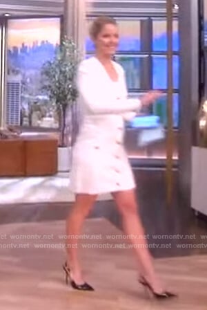Sara’s white button down mini dress on The View