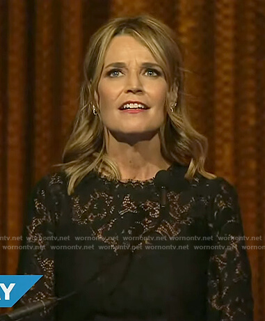 Savannah’s black lace dress on Today
