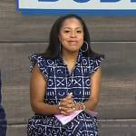Sheinelle’s blue printed ruffle jumpsuit on Today