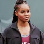 Simone’s black utility jacket on All American Homecoming