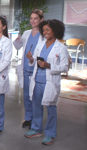 Simone’s blue sneakers on Greys Anatomy