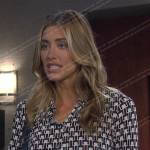 Sloan’s black geometric shirt on Days of our Lives