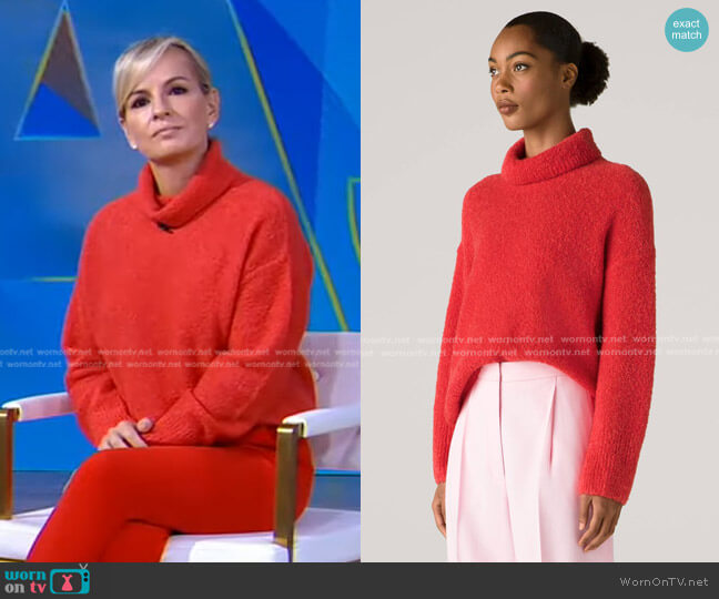St. John Reverse Jersey Knit Turtleneck Sweater worn by Dr. Jennifer Ashton on Good Morning America