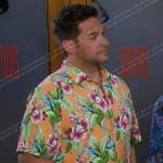 Stefan’s orange floral shirt on Days of our Lives