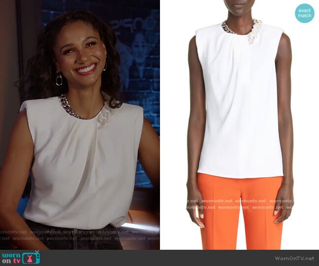 Stella McCartney Falabella Chain Detail Blouse worn by Layla Keating (Greta Onieogou) on All American