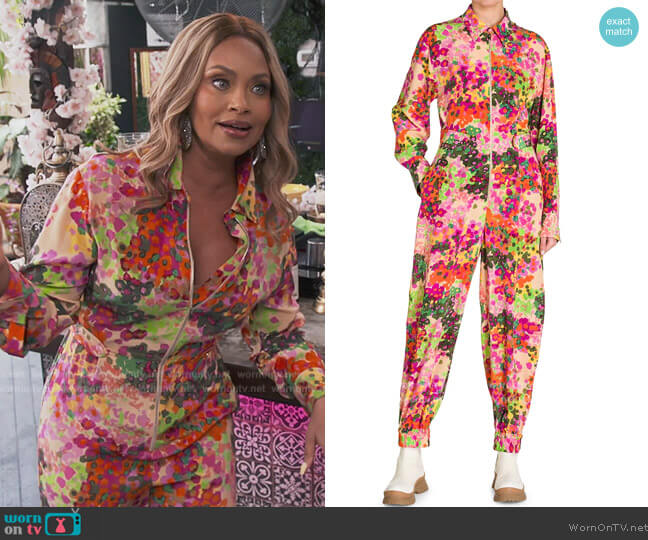 Stella McCartney Mina Floral Jumpsuit worn by Gizelle Bryant on The Real Housewives of Potomac