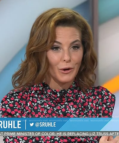 Stephanie’s black floral blouse on Today