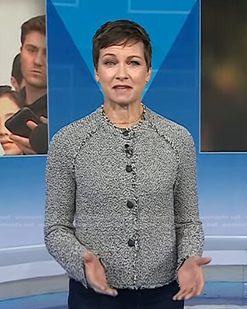 Stephanie’s black tweed jacket on Today