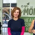 Stephanie’s navy and pink colorblock sweater on Today