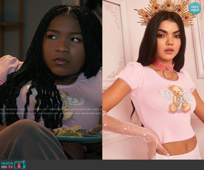 Sugar Thrillz A Gift From Above Tee worn by Delilah (Laya DeLeon Hayes) on The Equalizer