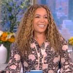 Sunny’s floral print blouse and pants on The View