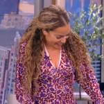 Sunny’s pink floral print dress on The View