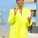 Tamron’s yellow blazer on Tamron Hall Show
