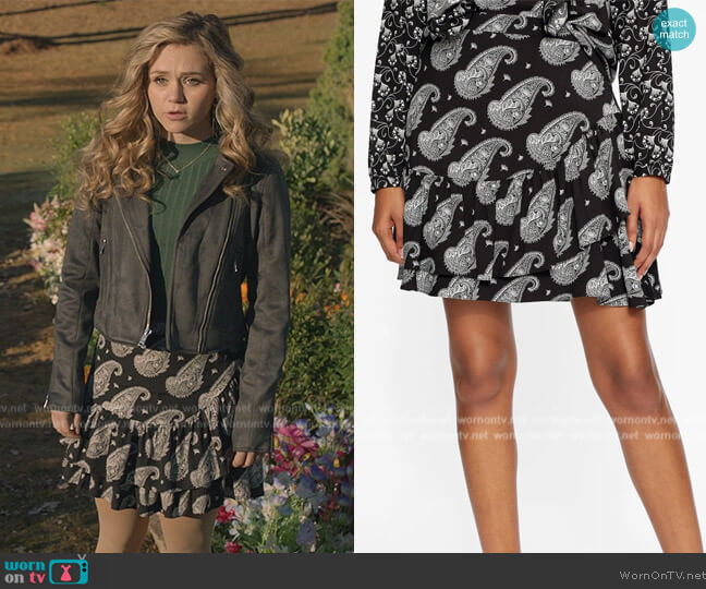 Ted Baker Lanee Printed Tiered Frill Mini Skirt worn by Courtney Whitemore (Brec Bassinger) on Stargirl