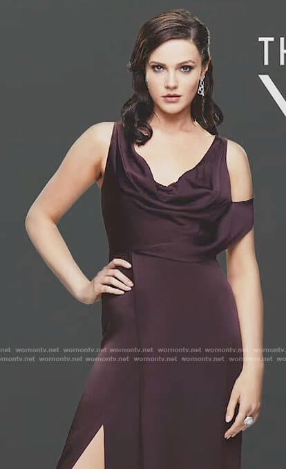 Tessa’s draped gown on The Young and the Restless