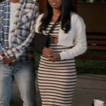 Thea’s stripe cutout waist dress on All American Homecoming