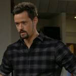 Thomas’s dark plaid shirt on The Bold and the Beautiful