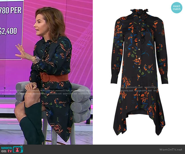 Tory Burch Cora Asymmetrical Dress worn by Stephanie Ruhle on Today