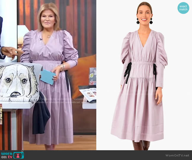 Ulla Johnson Tanzanite Althea Dress worn by Tory Johnson on Good Morning America