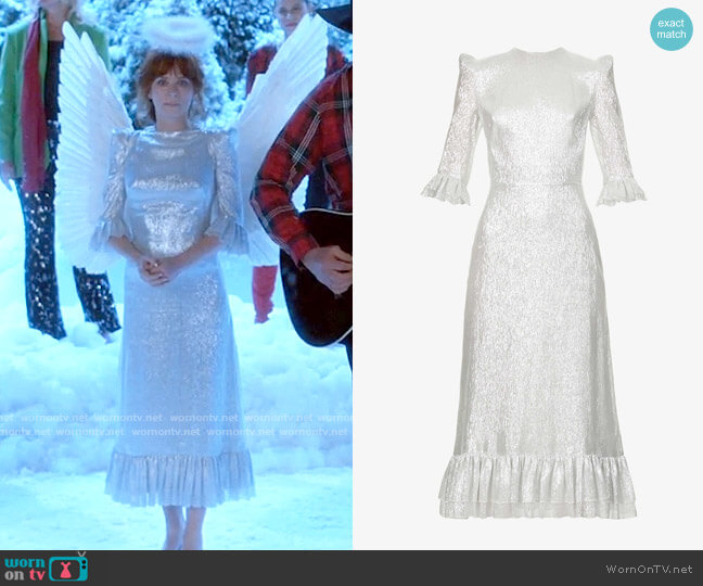 The Vampire's Wife Falconetti Dress in Silver worn by Nicolette Roman (Anna Friel) on Monarch
