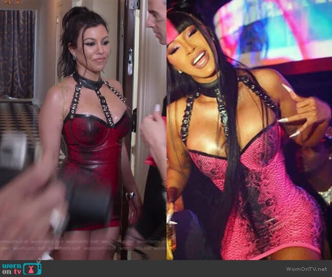 Venus Prototype Crocodile Restricted Latex Dress worn by Kourtney Kardashian (Kourtney Kardashian) on The Kardashians